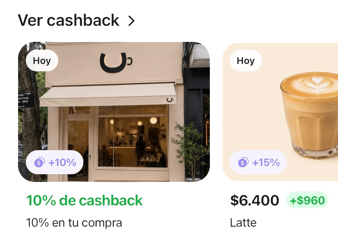 Panel de Tapso con la configuración de cashback del comercio